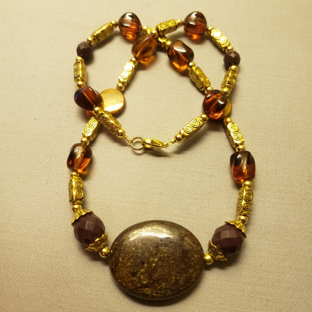 Wisconsin Monarch's "Stone Sober" Necklace 17"